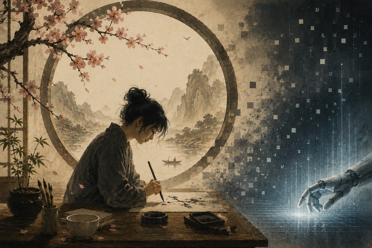 Illustration accompanying the essay on imperfection and human memory